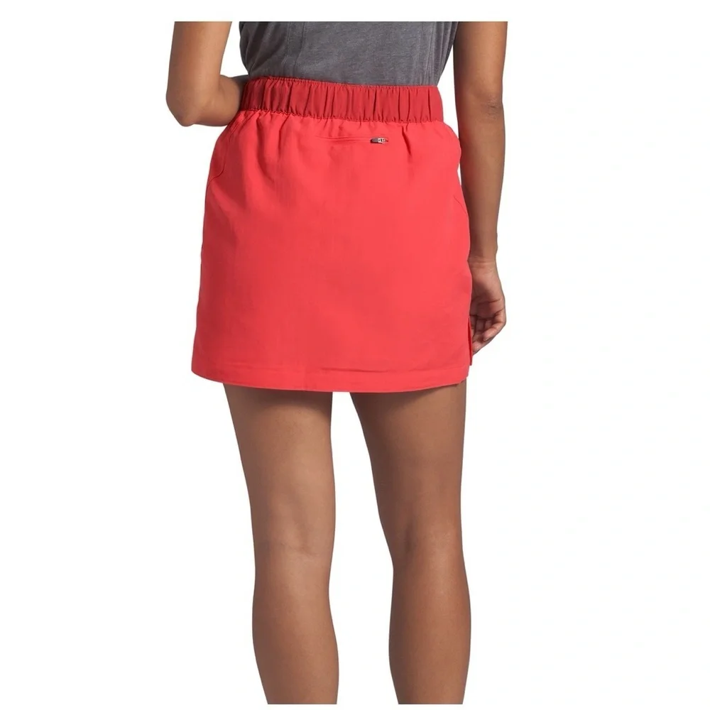 North Face Skort Womens Medium Red Skirt Shorts Hiking Elastic Waist